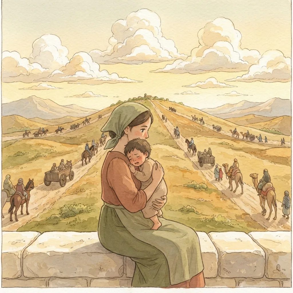 The Final Judgment and Restoration: a painted scene illustrating Isaiah 66.
