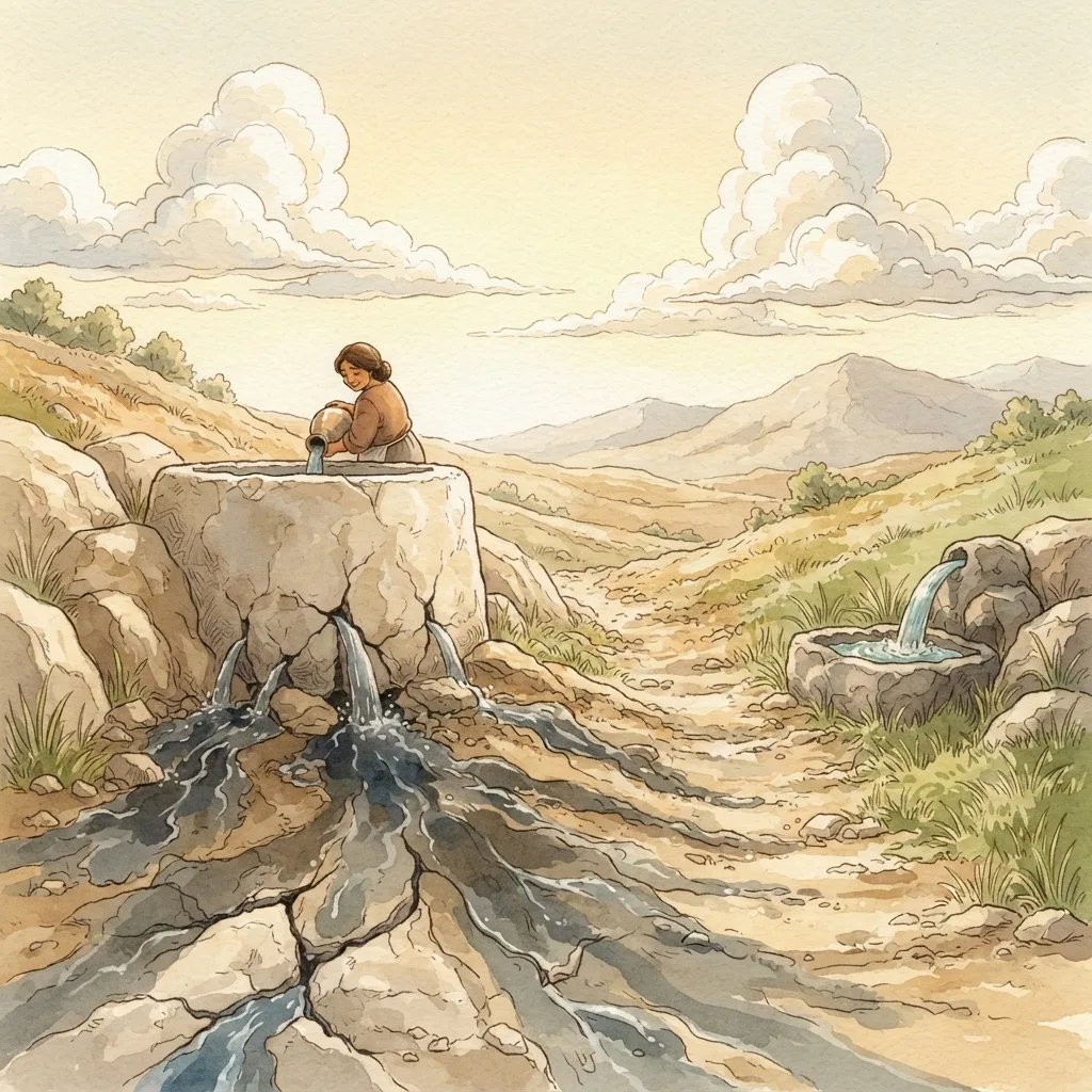 Israel Forsakes God: a painted scene illustrating Jeremiah 2.