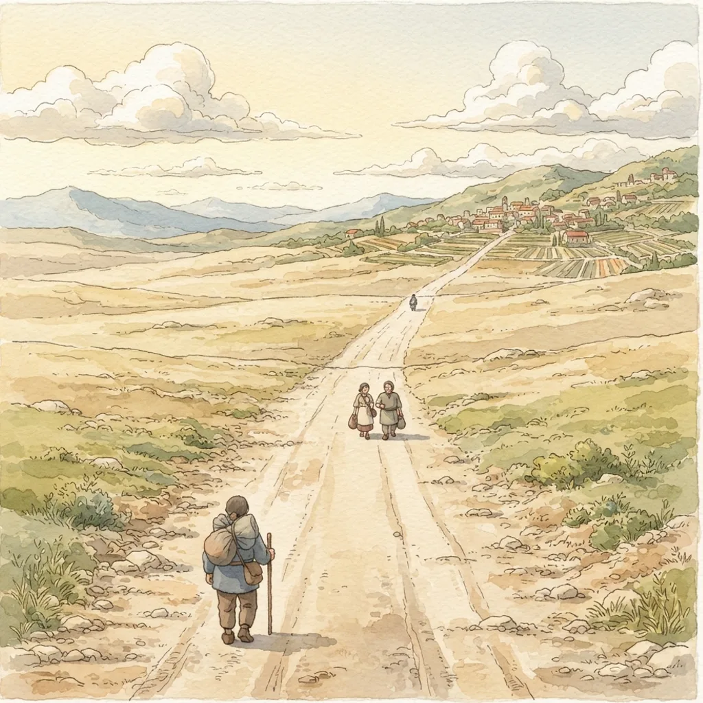 Return to Me, Faithless Israel: a painted scene illustrating Jeremiah 3.