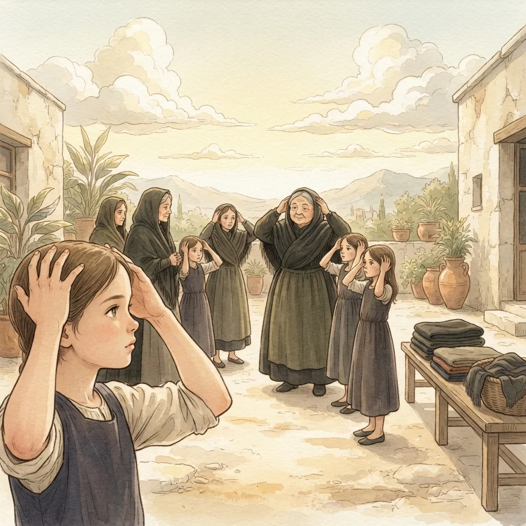 Jeremiah's Lament: a painted scene illustrating Jeremiah 9.