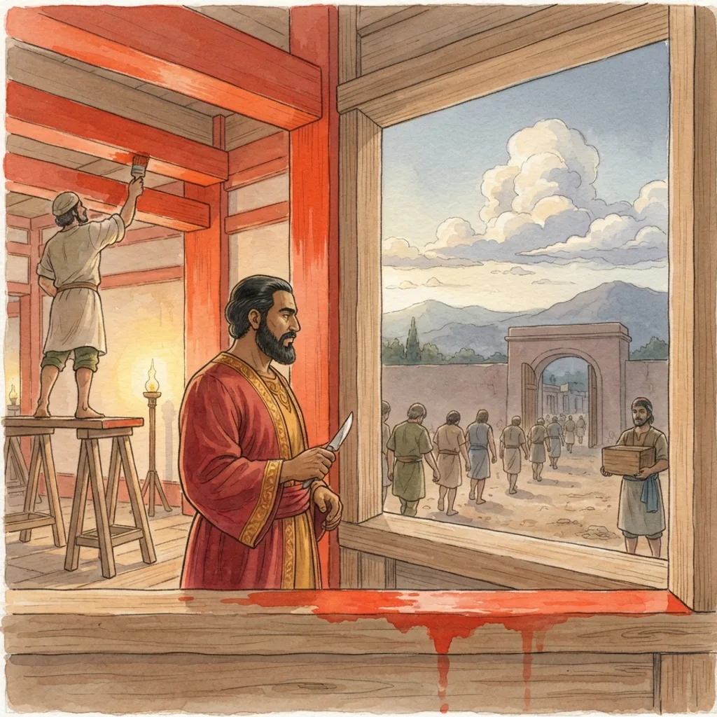 Judgment on Judah's Kings: a painted scene illustrating Jeremiah 22.