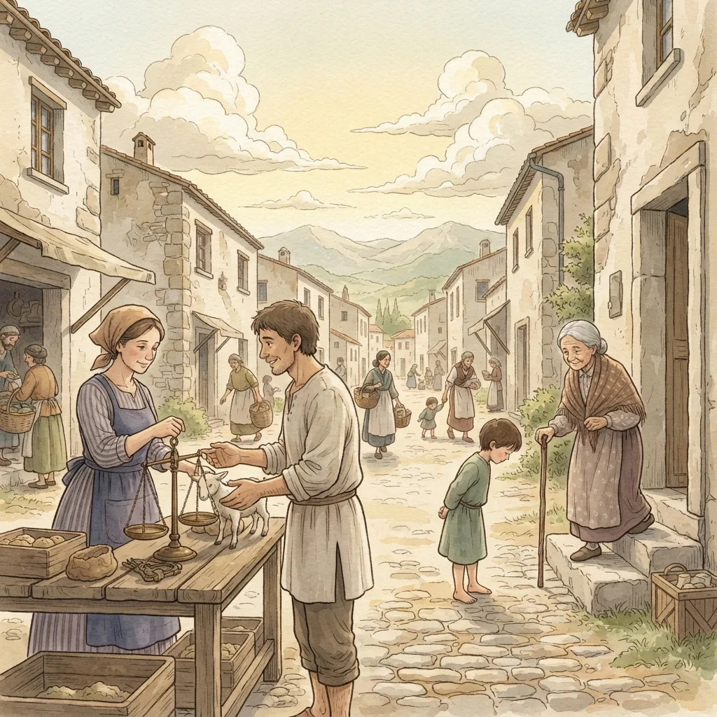 The New Covenant: a painted scene illustrating Jeremiah 31.