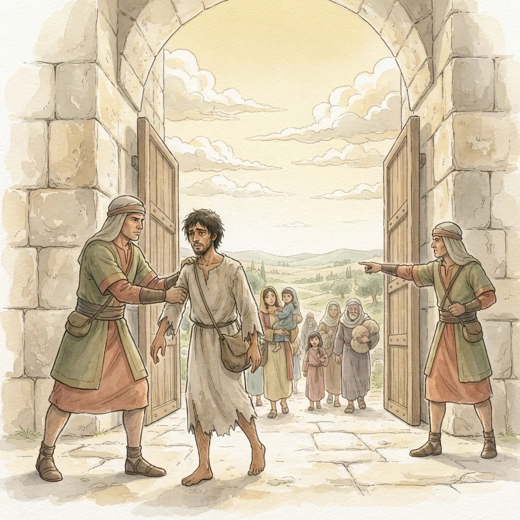 Jeremiah Imprisoned: a painted scene illustrating Jeremiah 37.