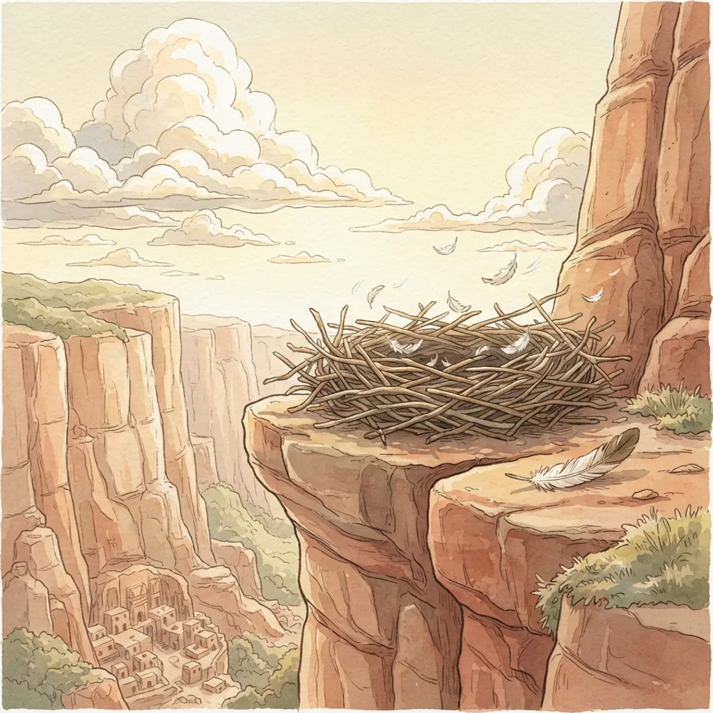 Judgment on the Nations: a painted scene illustrating Jeremiah 49.