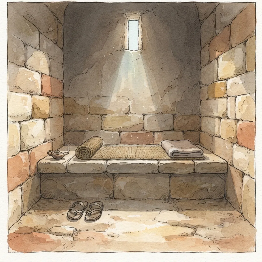 Job's Despair: a painted scene illustrating Job 17.