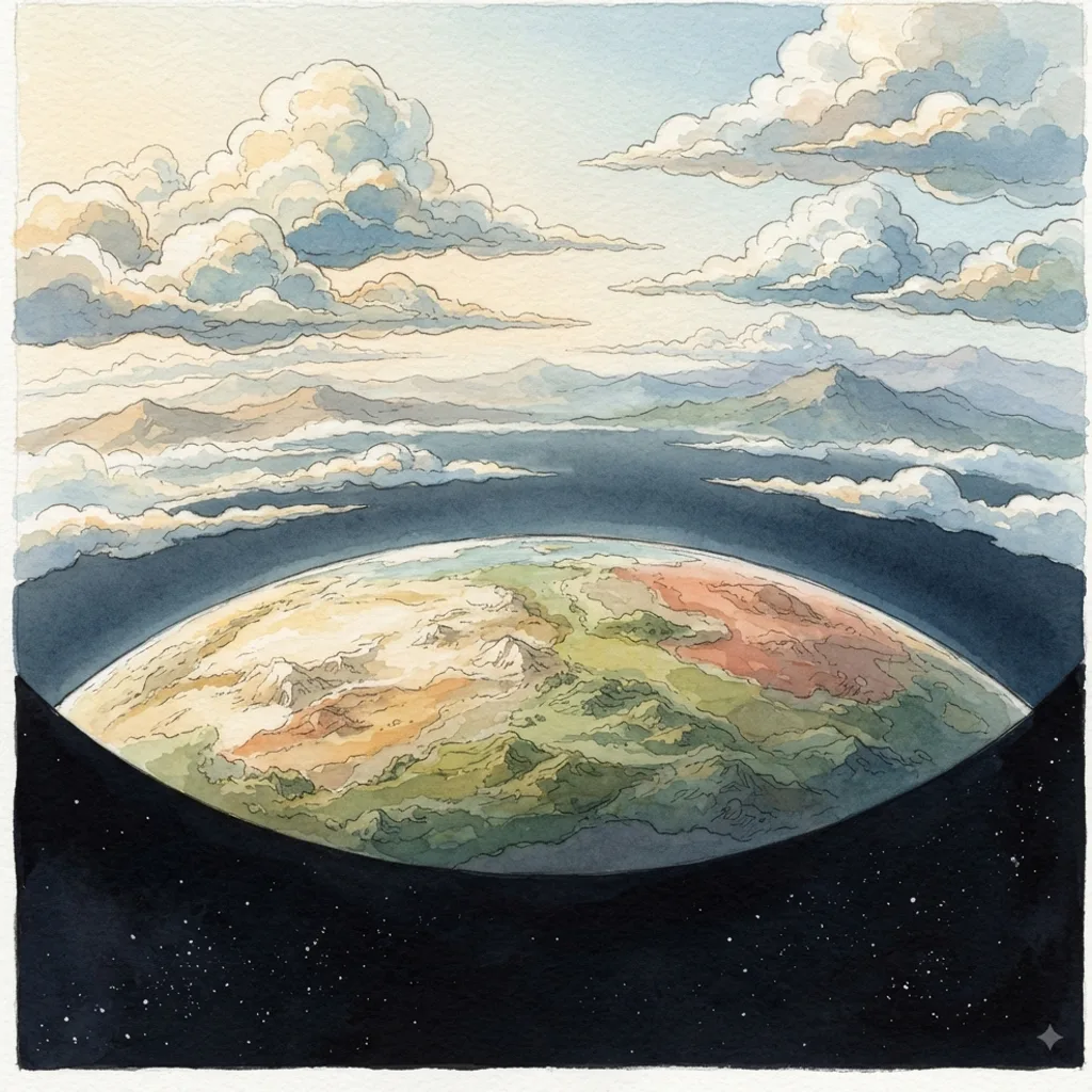 Job Praises God's Power: a painted scene illustrating Job 26.