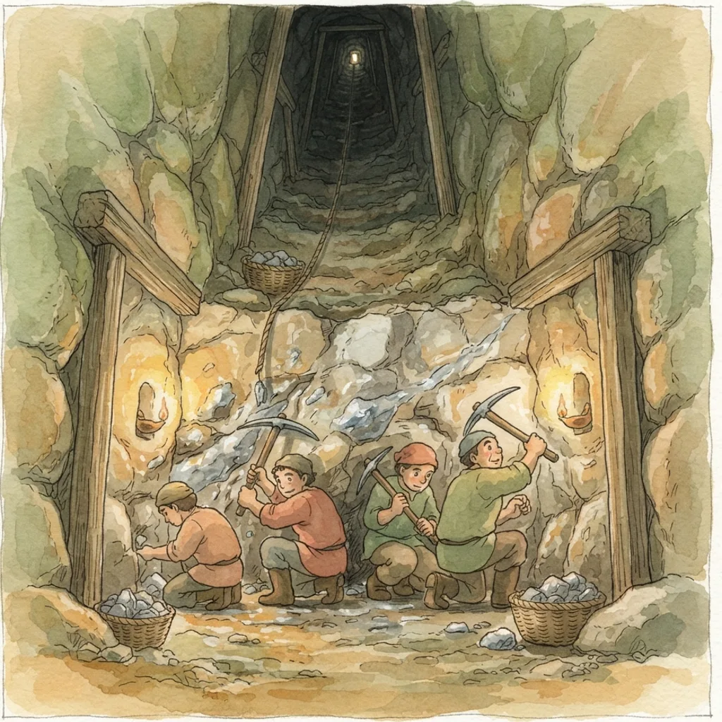The Search for Wisdom: a painted scene illustrating Job 28.