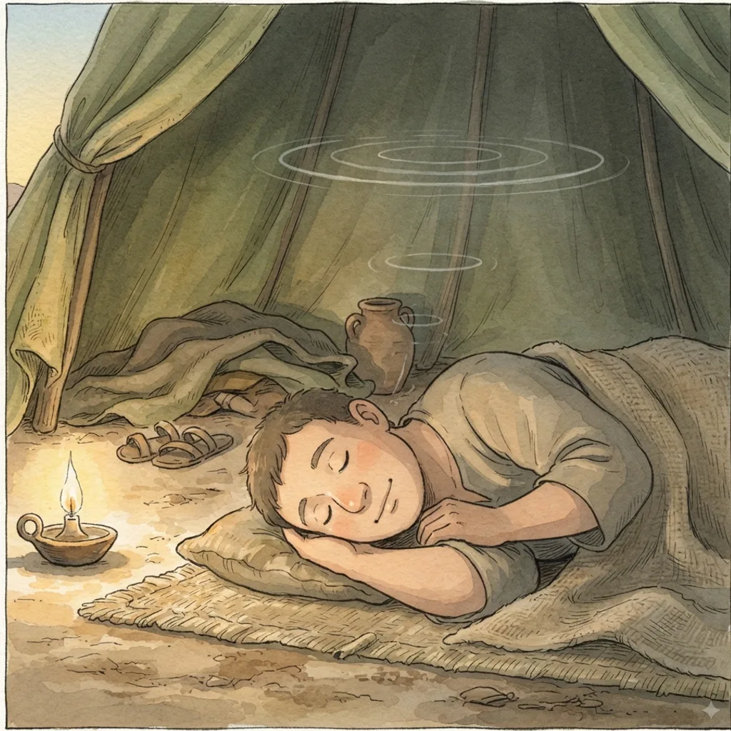 God Speaks Through Suffering: a painted scene illustrating Job 33.
