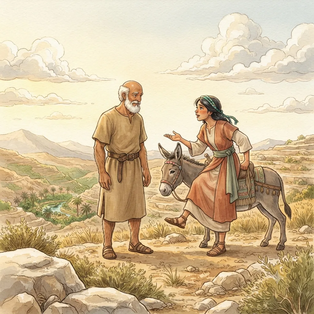 The Inheritance of Judah: a painted scene illustrating Joshua 15.