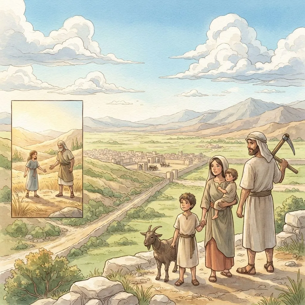 Israel Fails to Drive Out the Nations: a painted scene illustrating Judges 1.