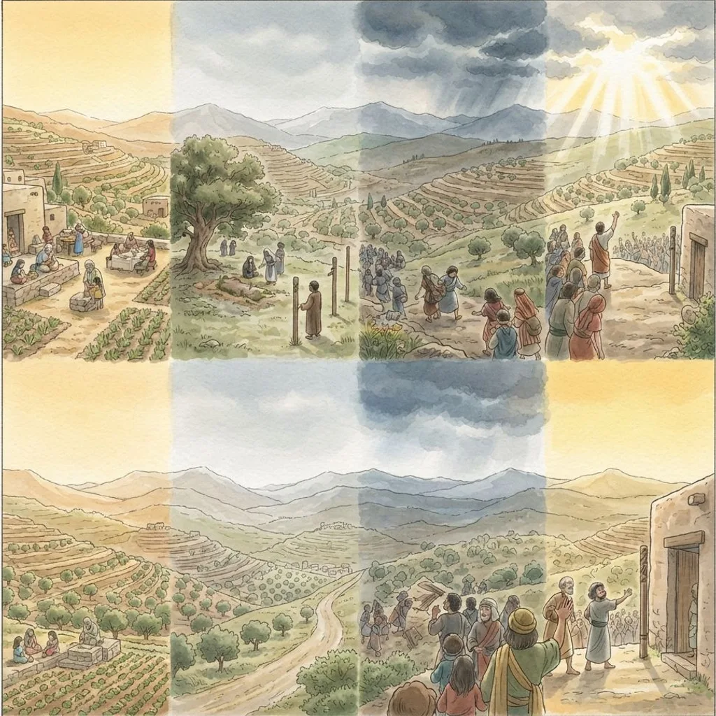 The Cycle of the Judges: a painted scene illustrating Judges 2.