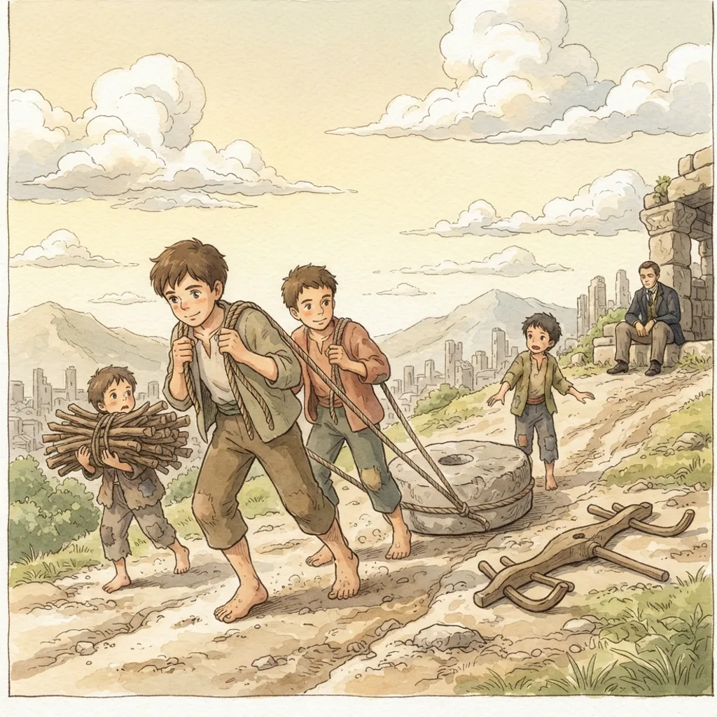 Remember Us, O Lord: a painted scene illustrating Lamentations 5.