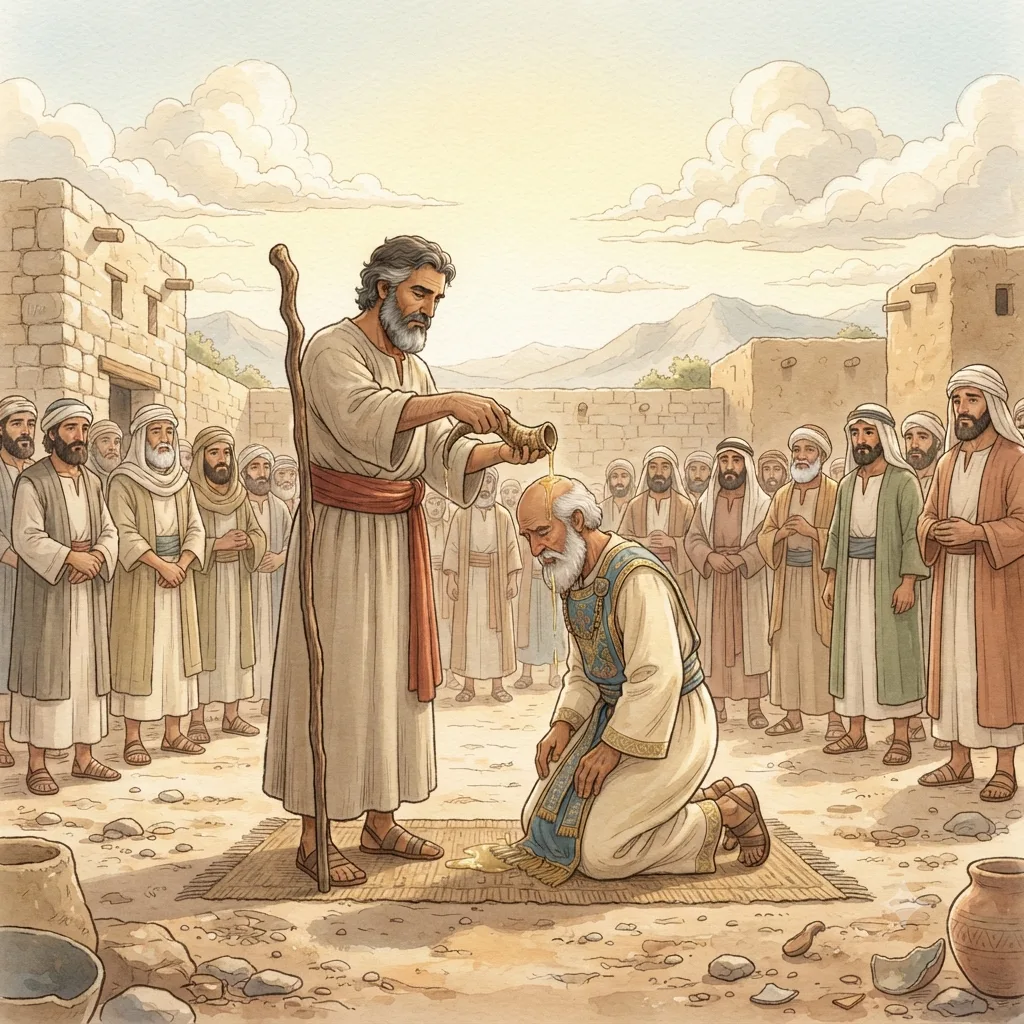 The Priests Consecrated: a painted scene illustrating Leviticus 8.
