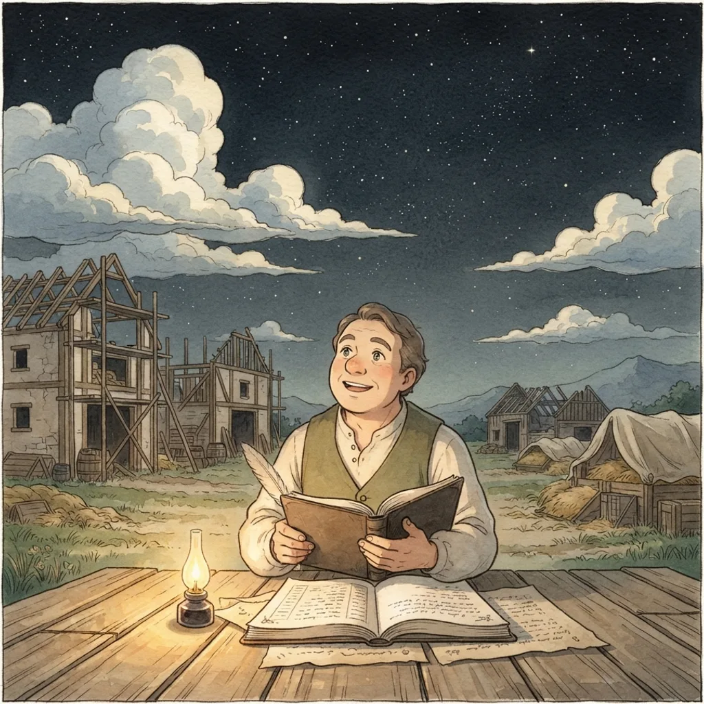 Do Not Be Anxious: a painted scene illustrating Luke 12.