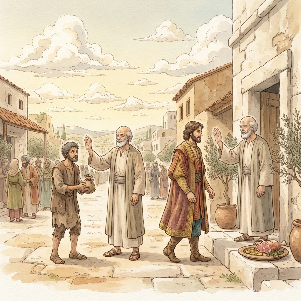 Corrupt Leaders Condemned: a painted scene illustrating Micah 3.