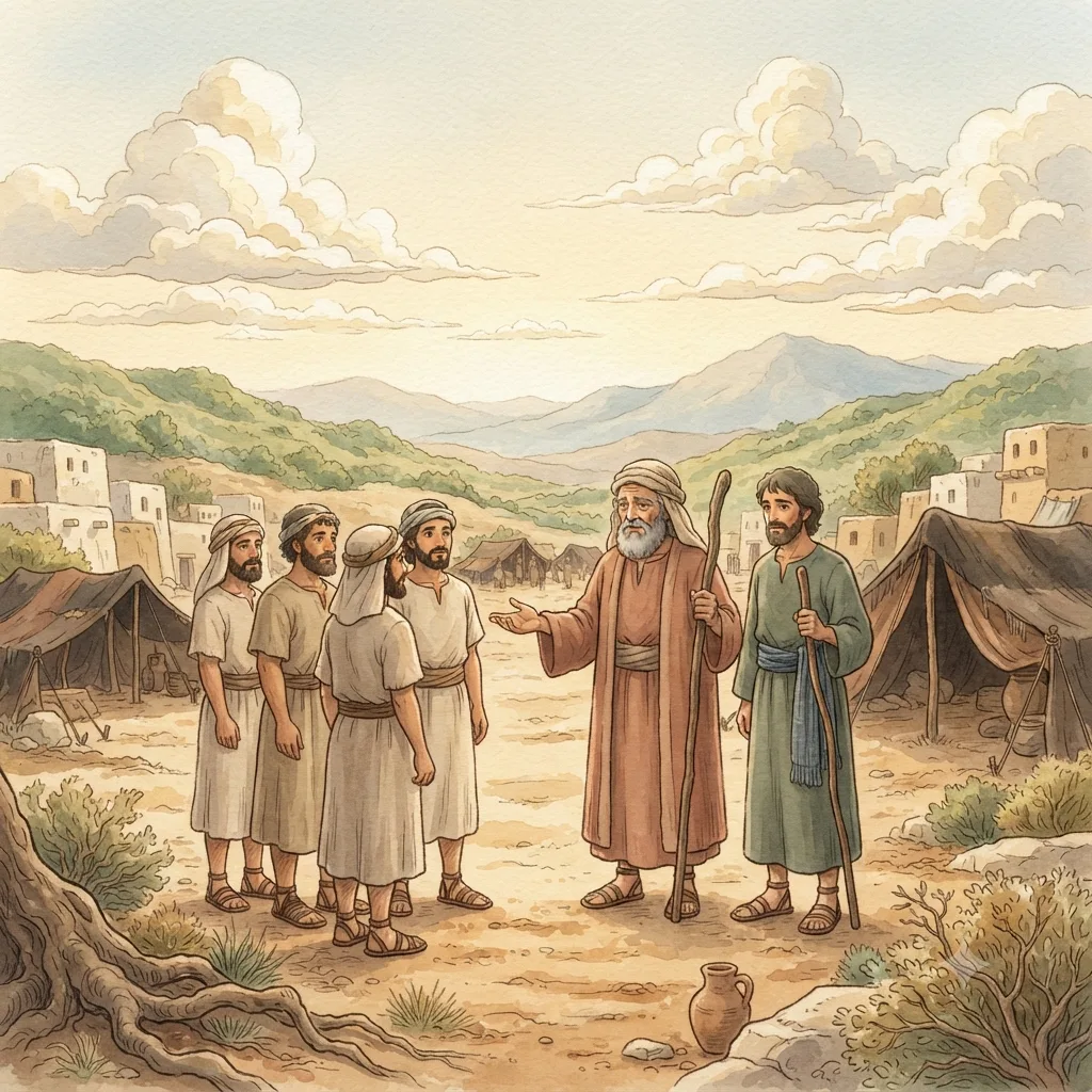 Duties of the Levites: a painted scene illustrating Numbers 4.