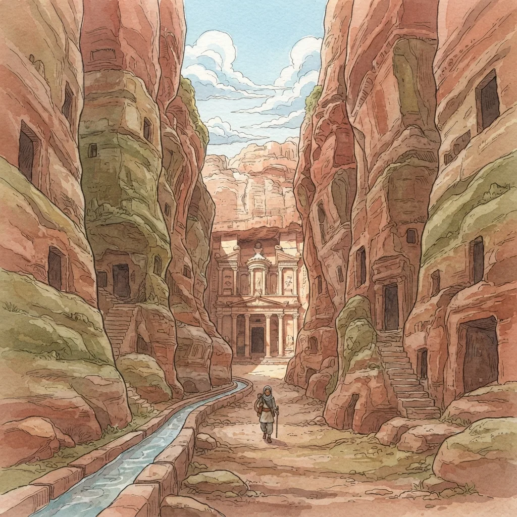 The Fall of Proud Edom: a painted scene illustrating Obadiah 1.
