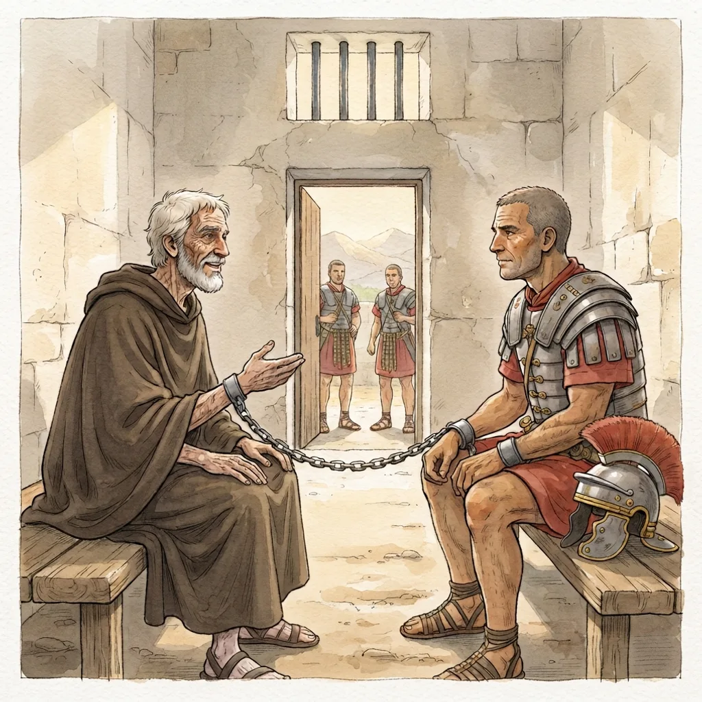 To Live Is Christ: a painted scene illustrating Philippians 1.