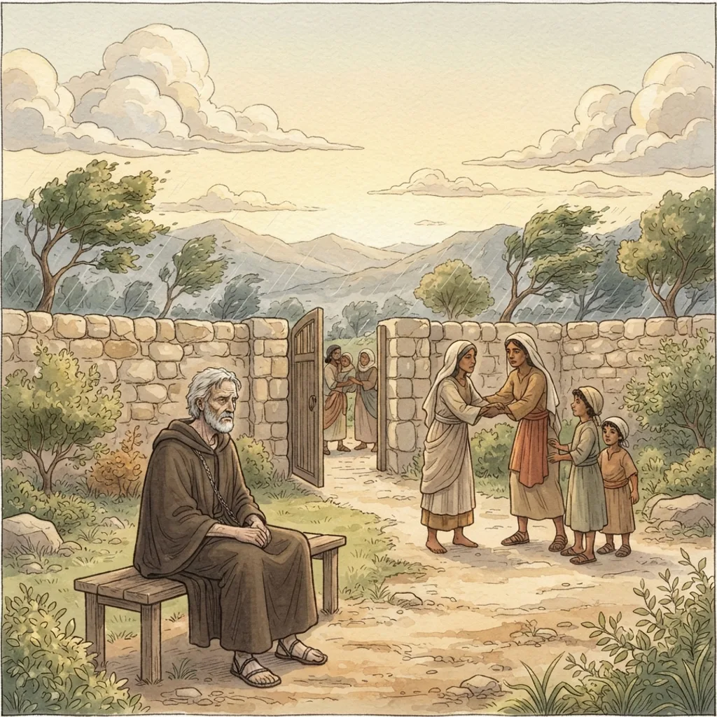 Rejoice in the Lord: a painted scene illustrating Philippians 4.