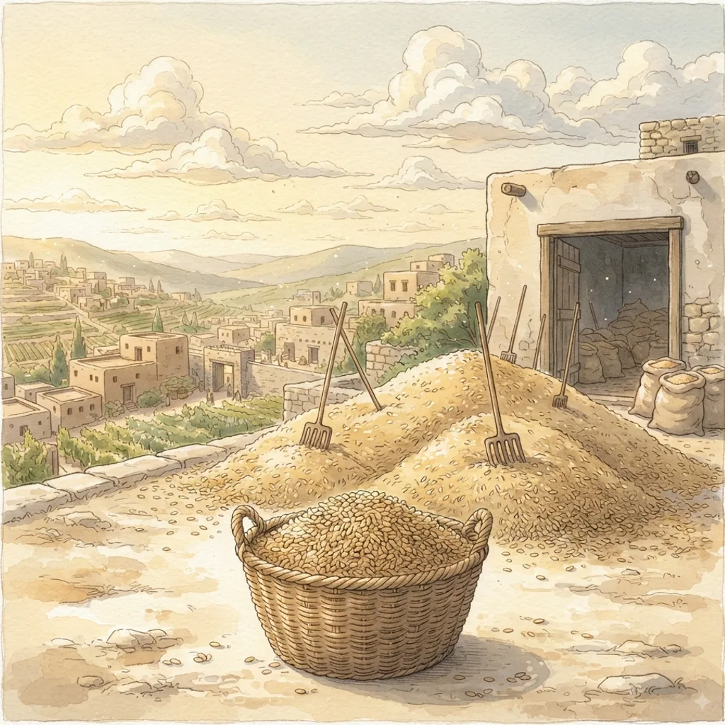 Trust in the Lord: a painted scene illustrating Proverbs 3.