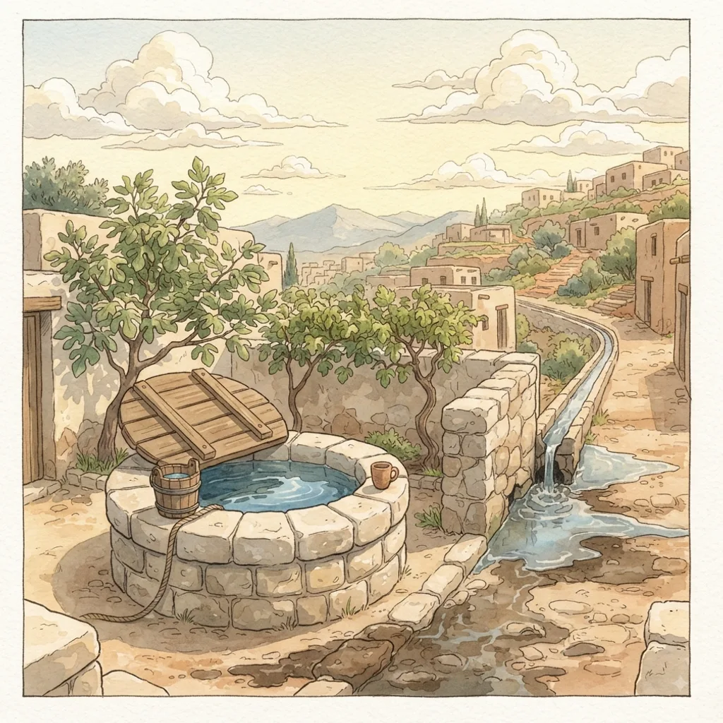 Faithfulness in Marriage: a painted scene illustrating Proverbs 5.