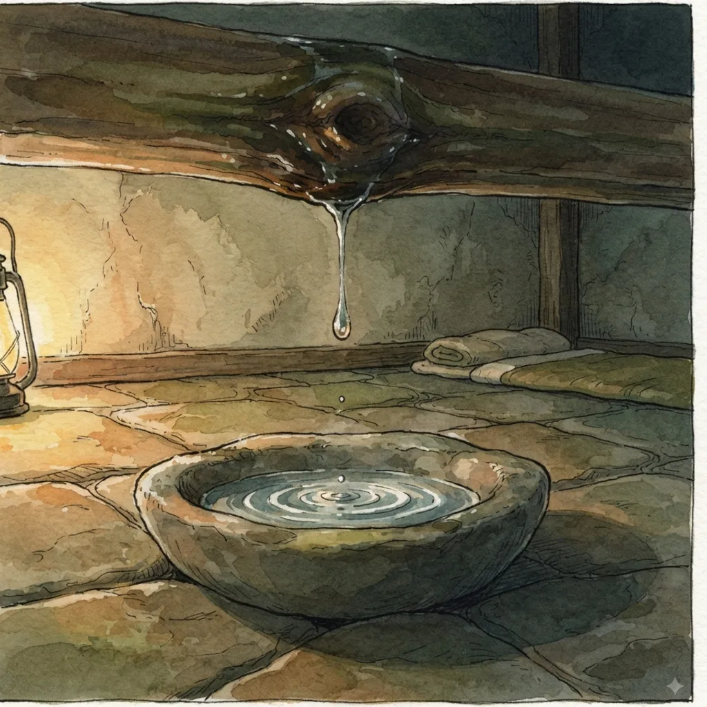 Wisdom and Compassion: a painted scene illustrating Proverbs 19.