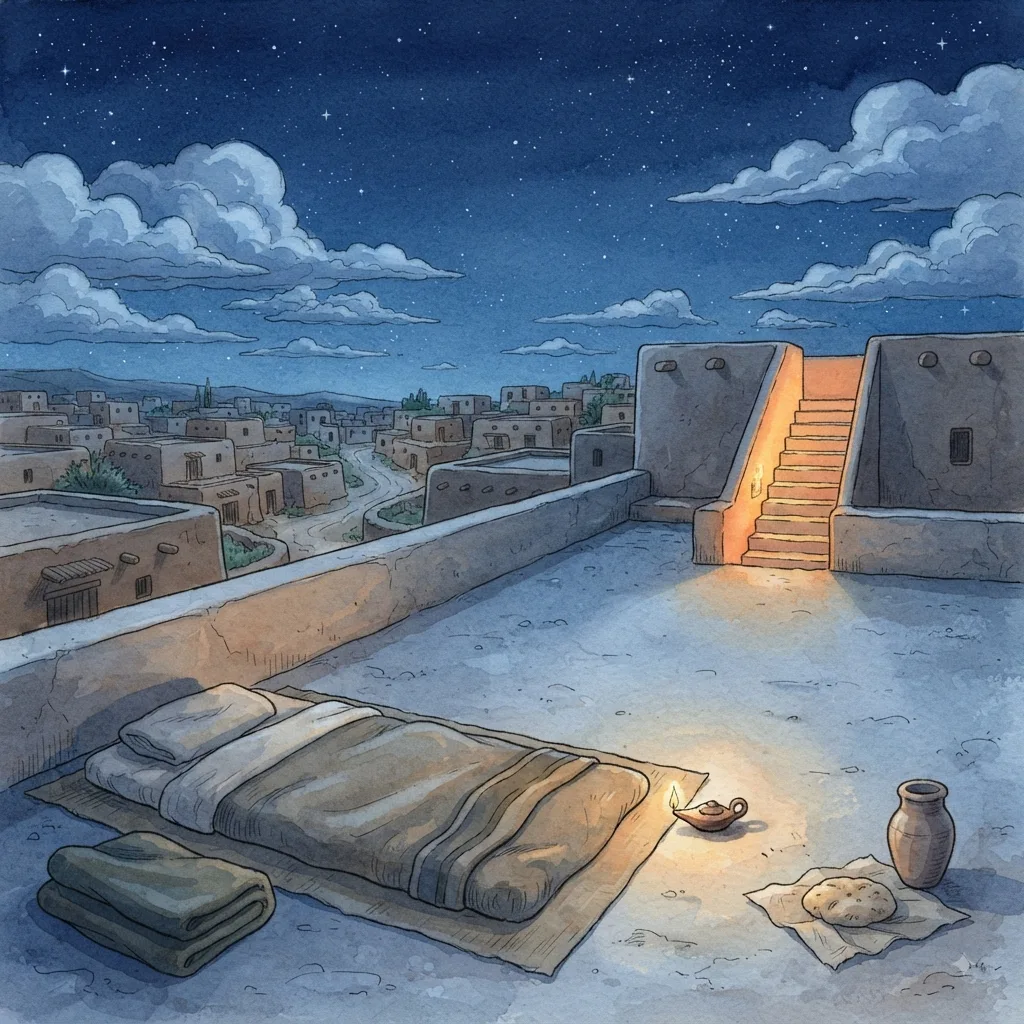 The Lord Examines the Heart: a painted scene illustrating Proverbs 21.