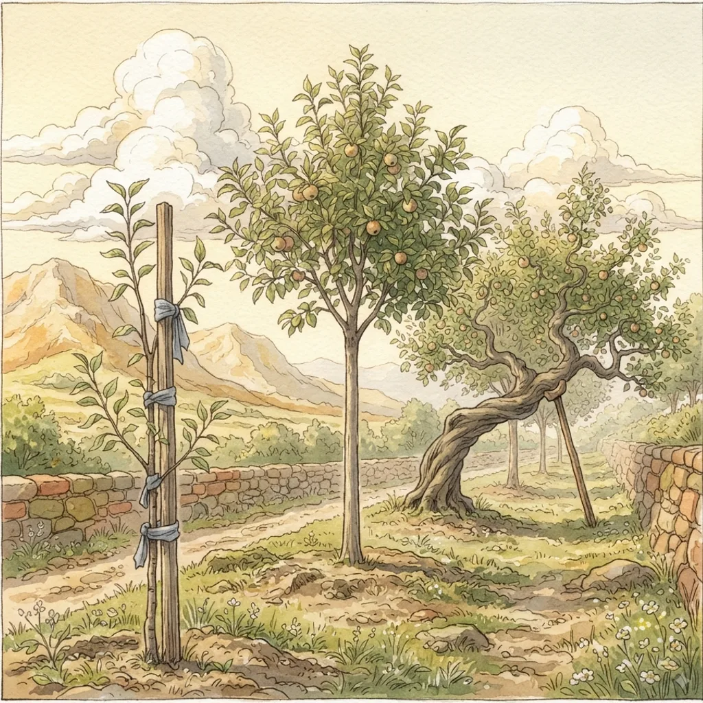 A Good Name and Wise Living: a painted scene illustrating Proverbs 22.