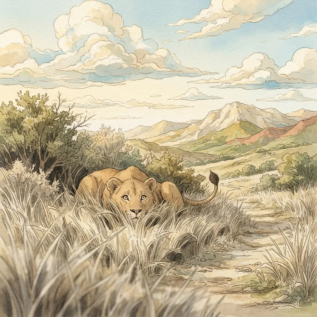Why Do the Wicked Prosper?: a painted scene illustrating Psalms 10.