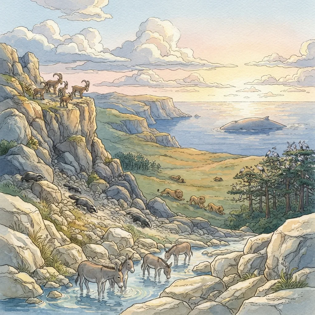 The Glory of Creation: a painted scene illustrating Psalms 104.