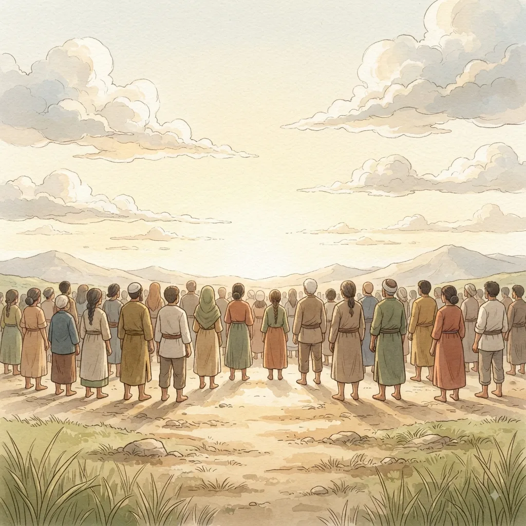 All Nations Praise the Lord: a painted scene illustrating Psalms 117.
