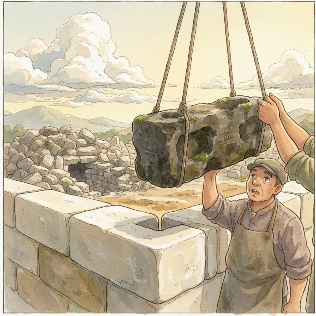 His Love Endures Forever: a painted scene illustrating Psalms 118.