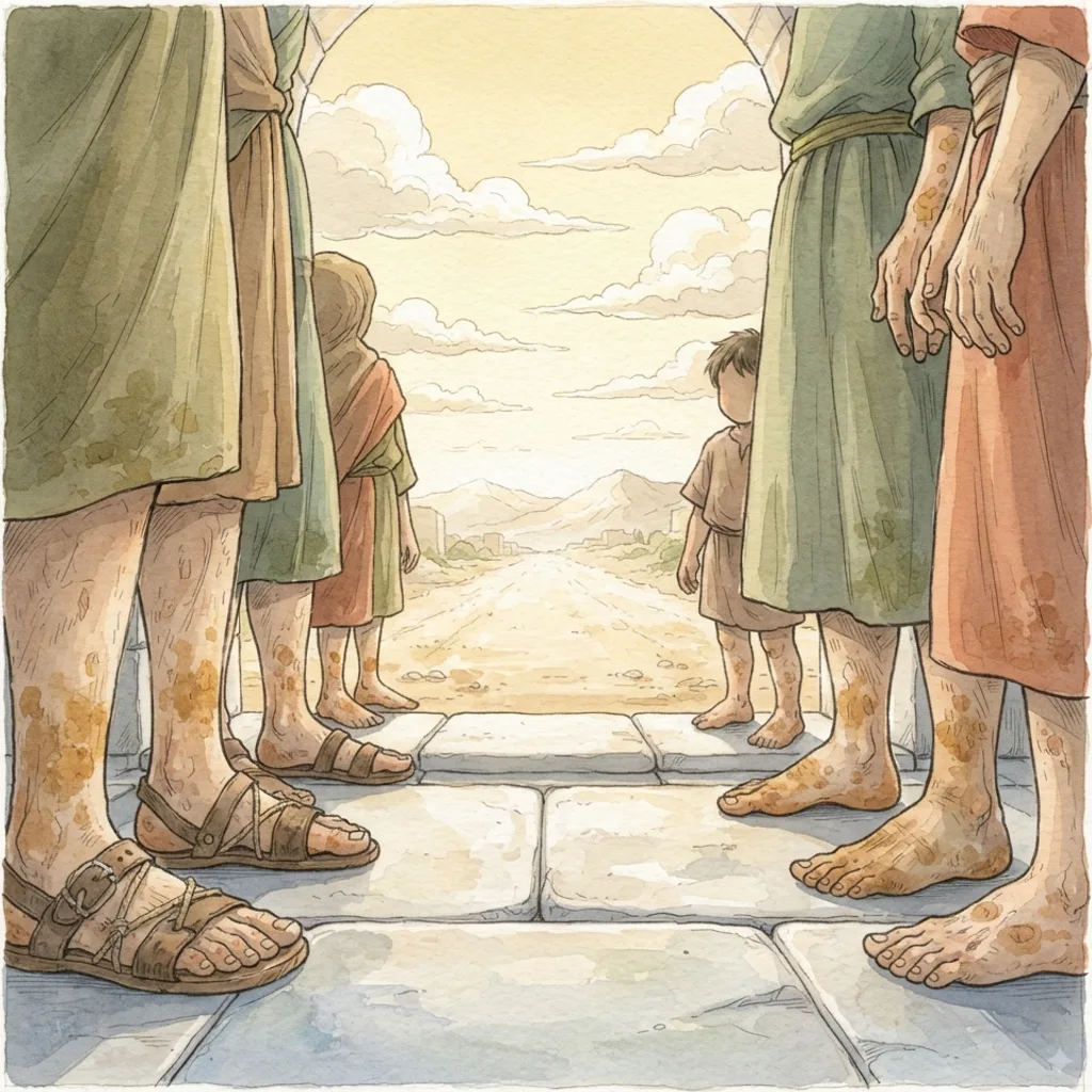 Pray for the Peace of Jerusalem: a painted scene illustrating Psalms 122.