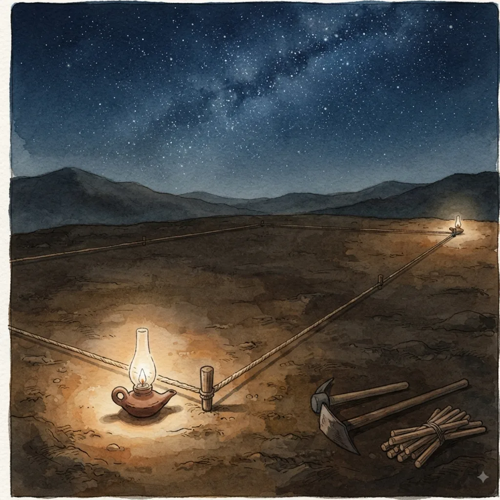 God's Promise to David: a painted scene illustrating Psalms 132.