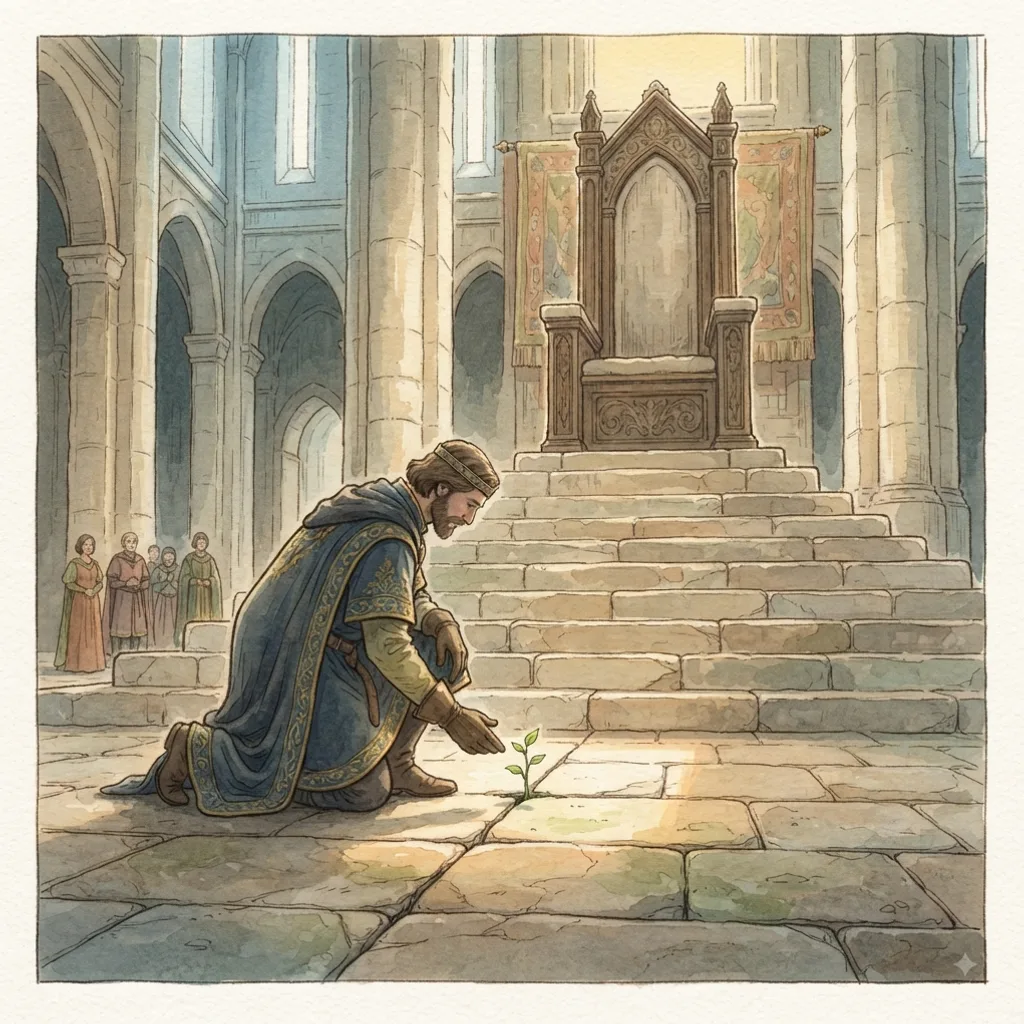 I Will Praise You with All My Heart: a painted scene illustrating Psalms 138.