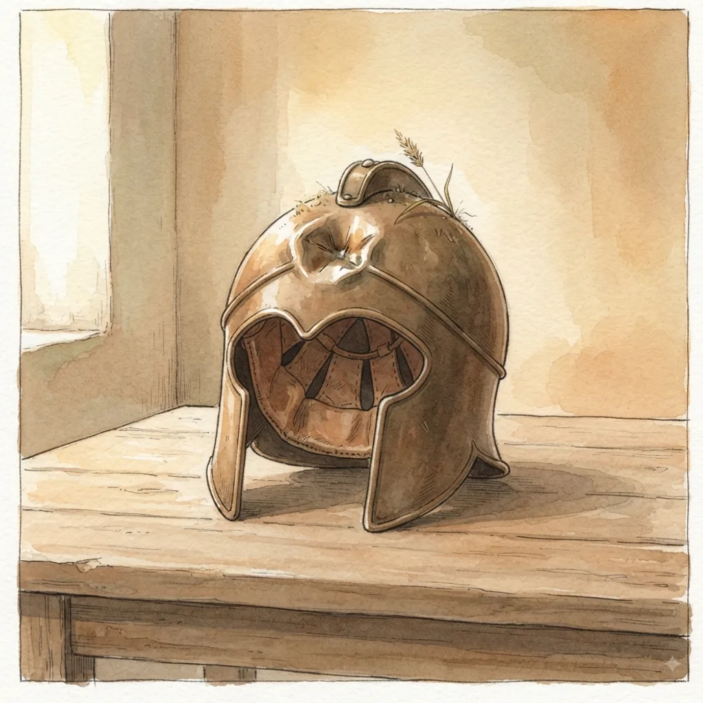 Protect Me from the Violent: a painted scene illustrating Psalms 140.