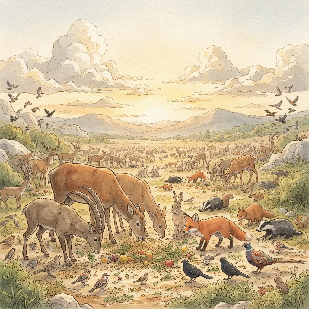 Great Is the Lord: a painted scene illustrating Psalms 145.