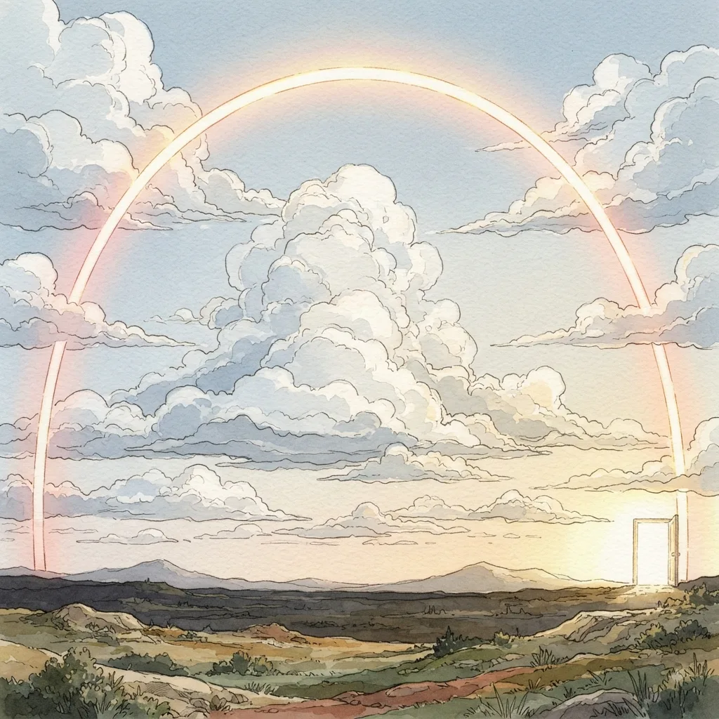 The Heavens Declare God's Glory: a painted scene illustrating Psalms 19.
