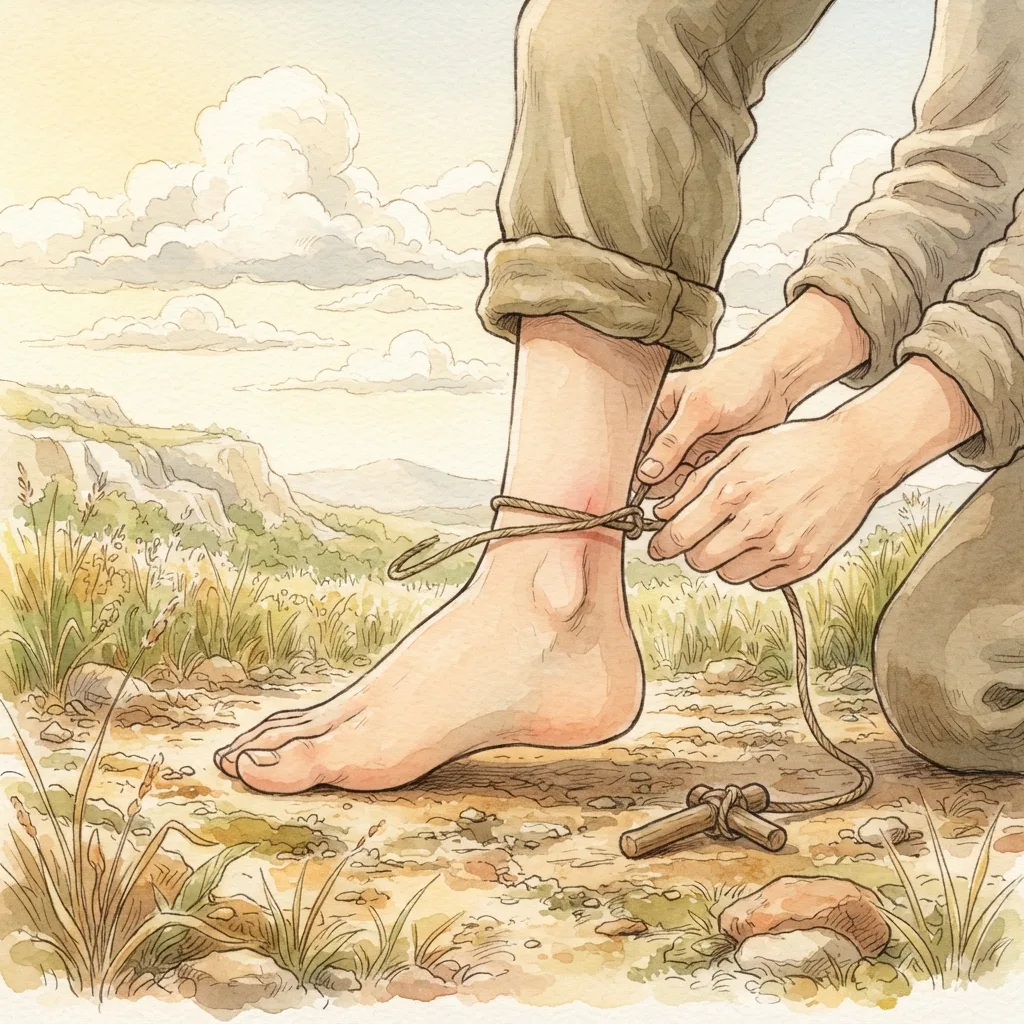 Teach Me Your Paths: a painted scene illustrating Psalms 25.