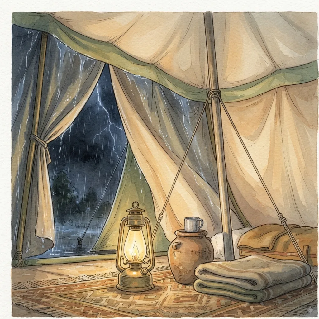 The Lord Is My Light: a painted scene illustrating Psalms 27.