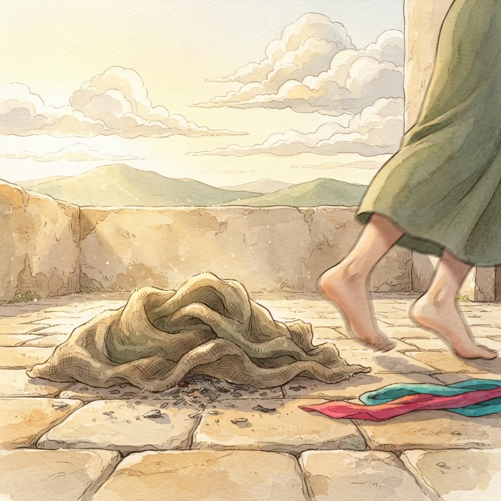 From Mourning to Dancing: a painted scene illustrating Psalms 30.