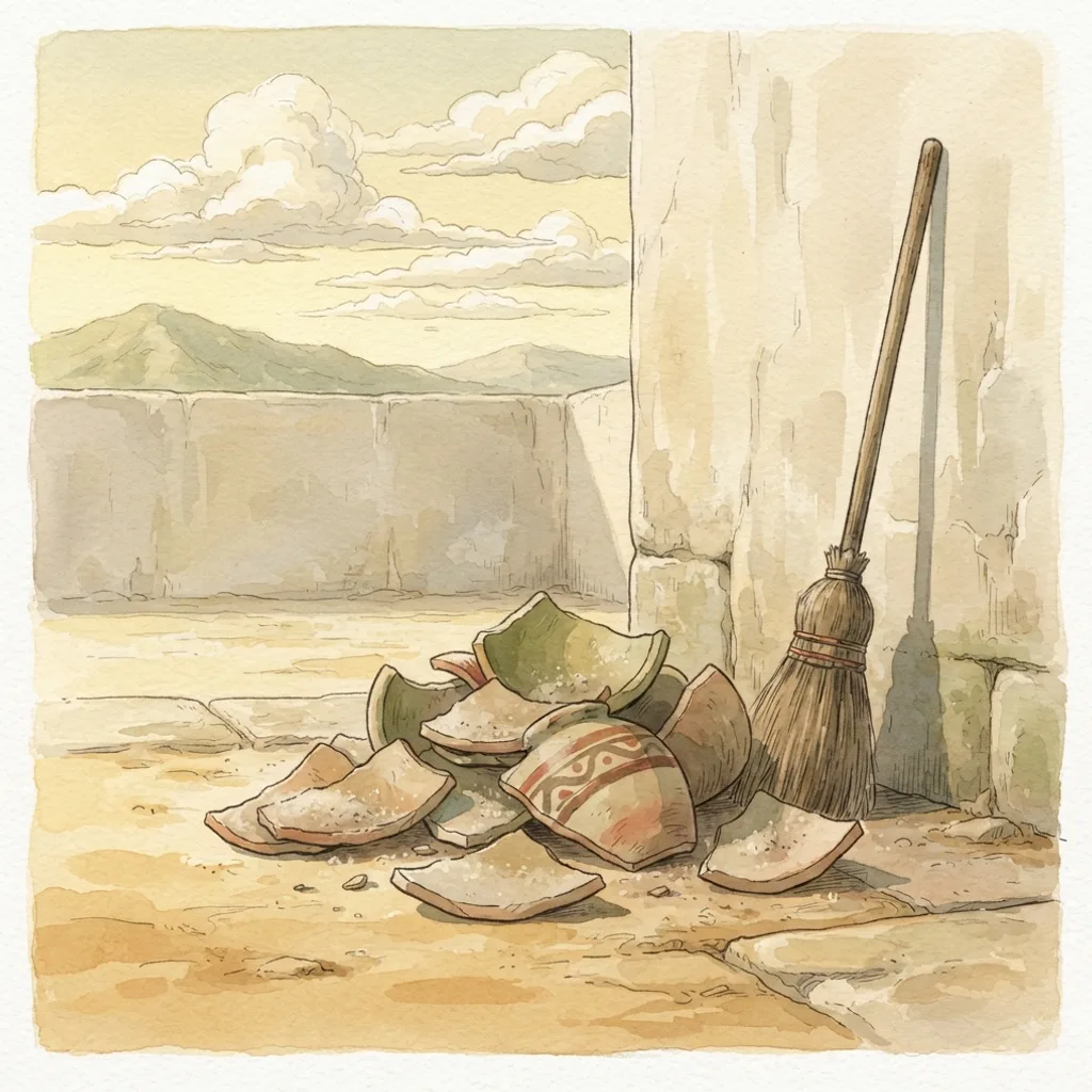 Into Your Hands I Commit My Spirit: a painted scene illustrating Psalms 31.