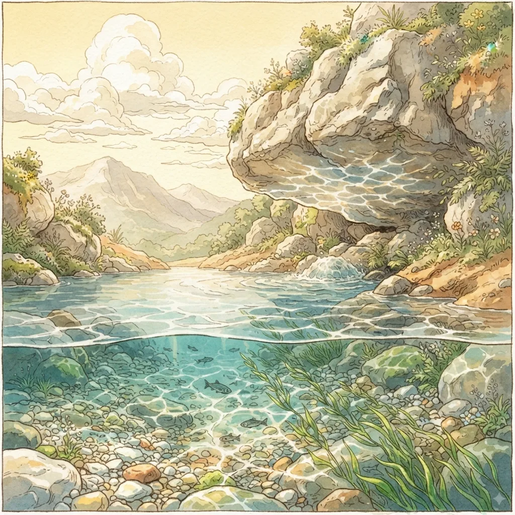 The Steadfast Love of God: a painted scene illustrating Psalms 36.