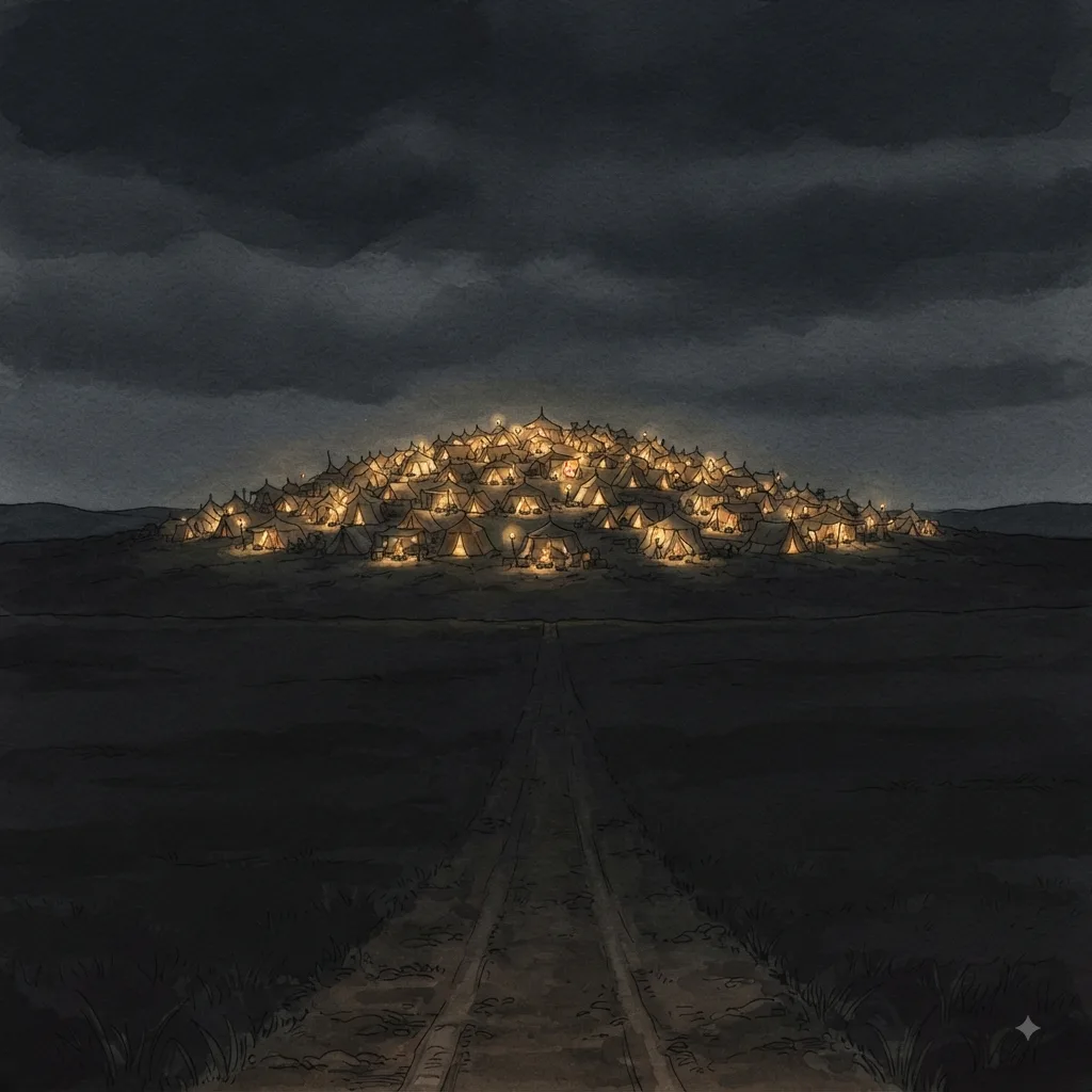 Send Out Your Light: a painted scene illustrating Psalms 43.