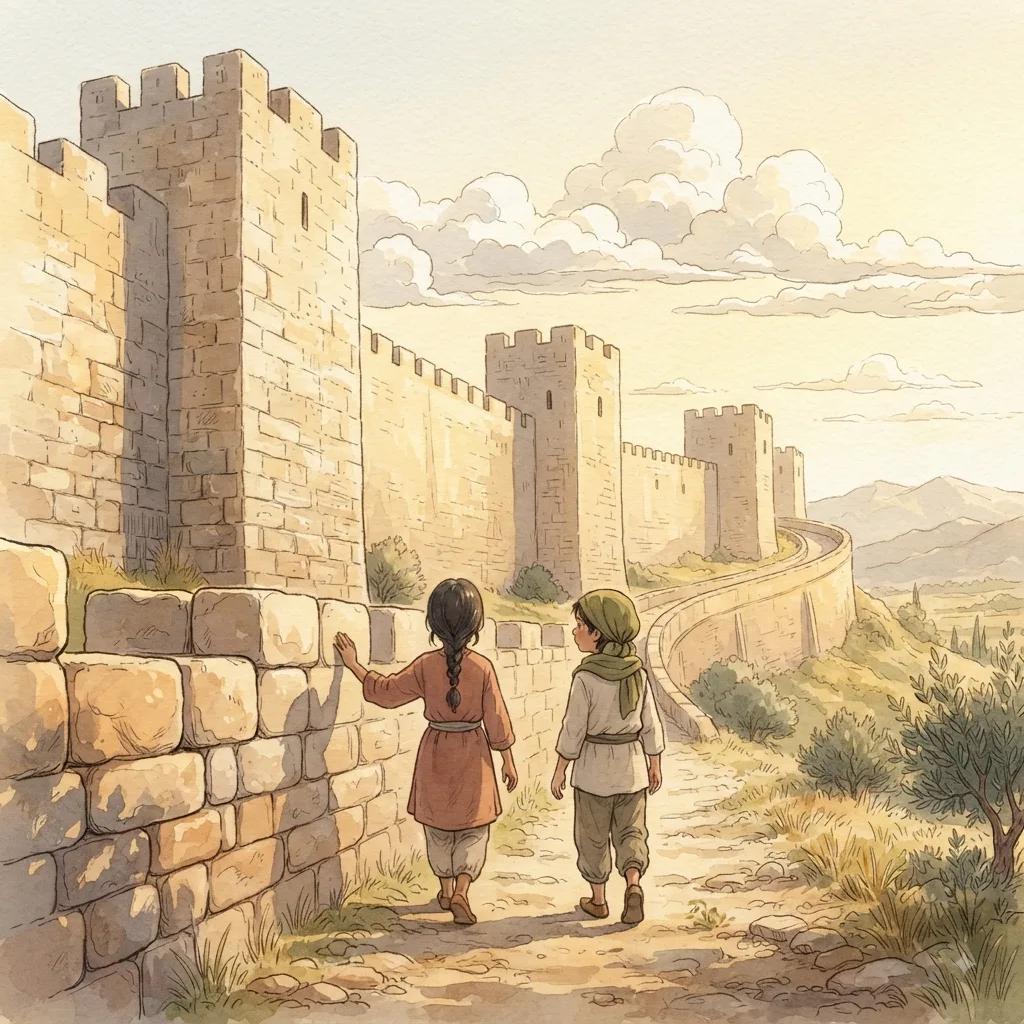 The City of Our God: a painted scene illustrating Psalms 48.