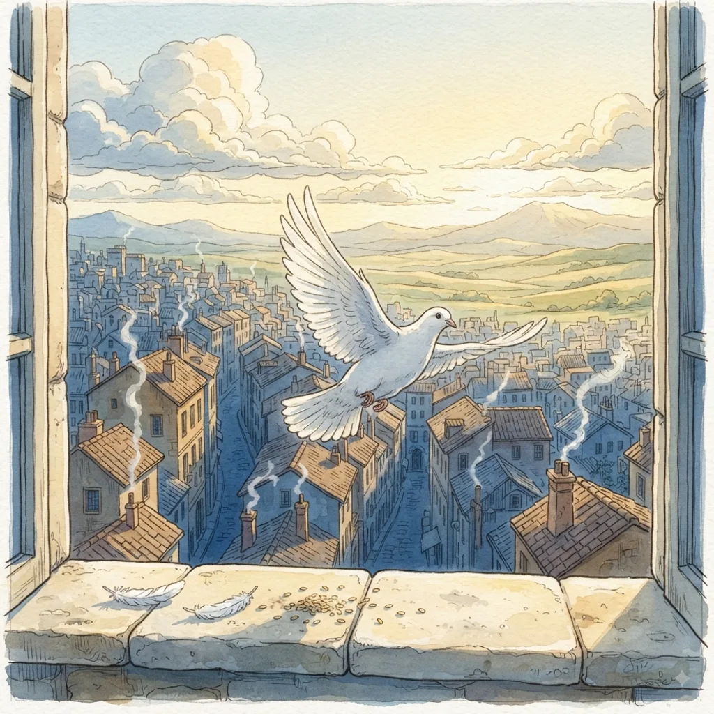 Cast Your Burden on the Lord: a painted scene illustrating Psalms 55.
