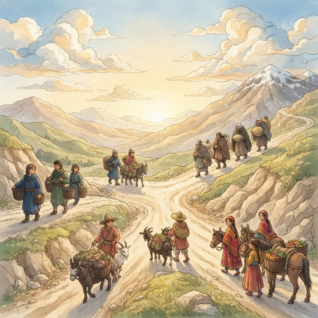 Let the Nations Praise You: a painted scene illustrating Psalms 67.