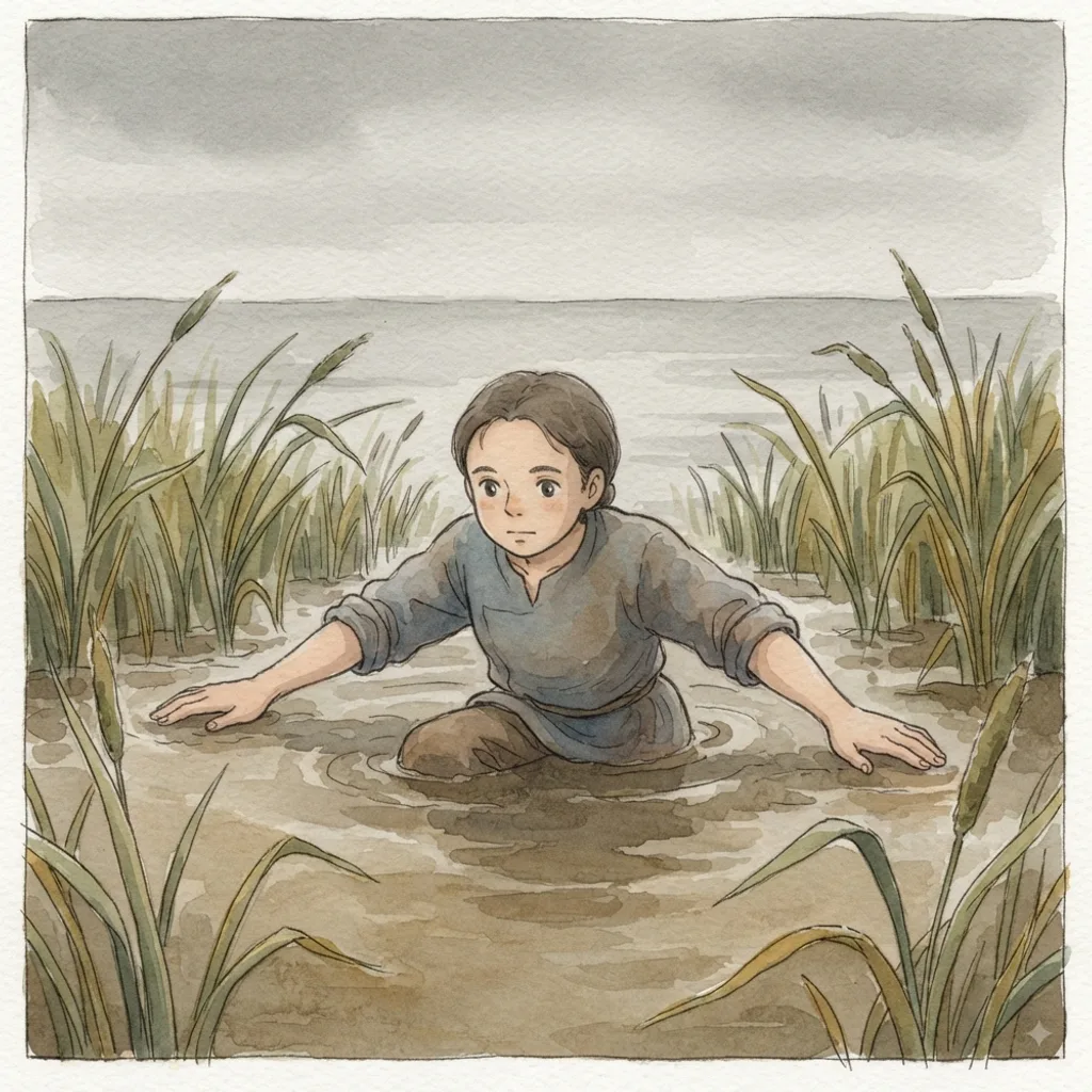 Save Me, O God: a painted scene illustrating Psalms 69.