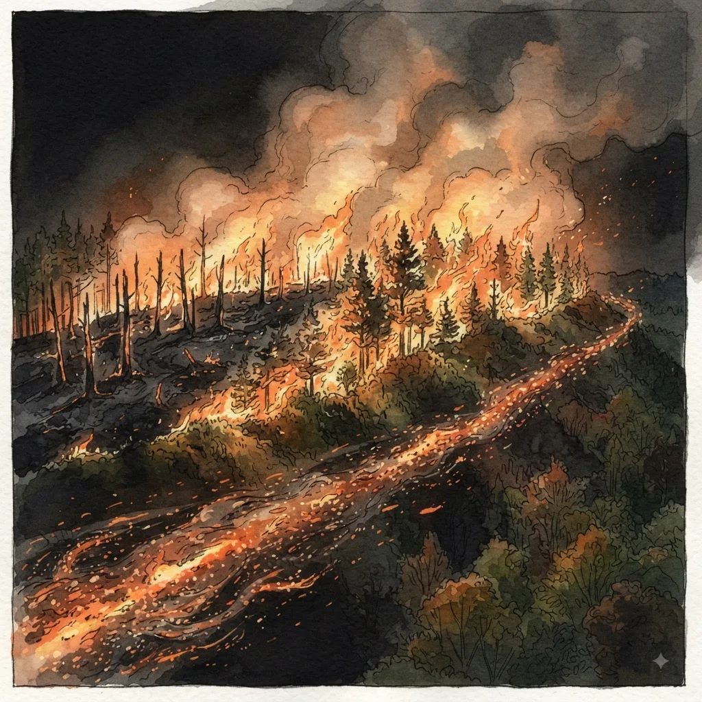 Do Not Keep Silent: a painted scene illustrating Psalms 83.