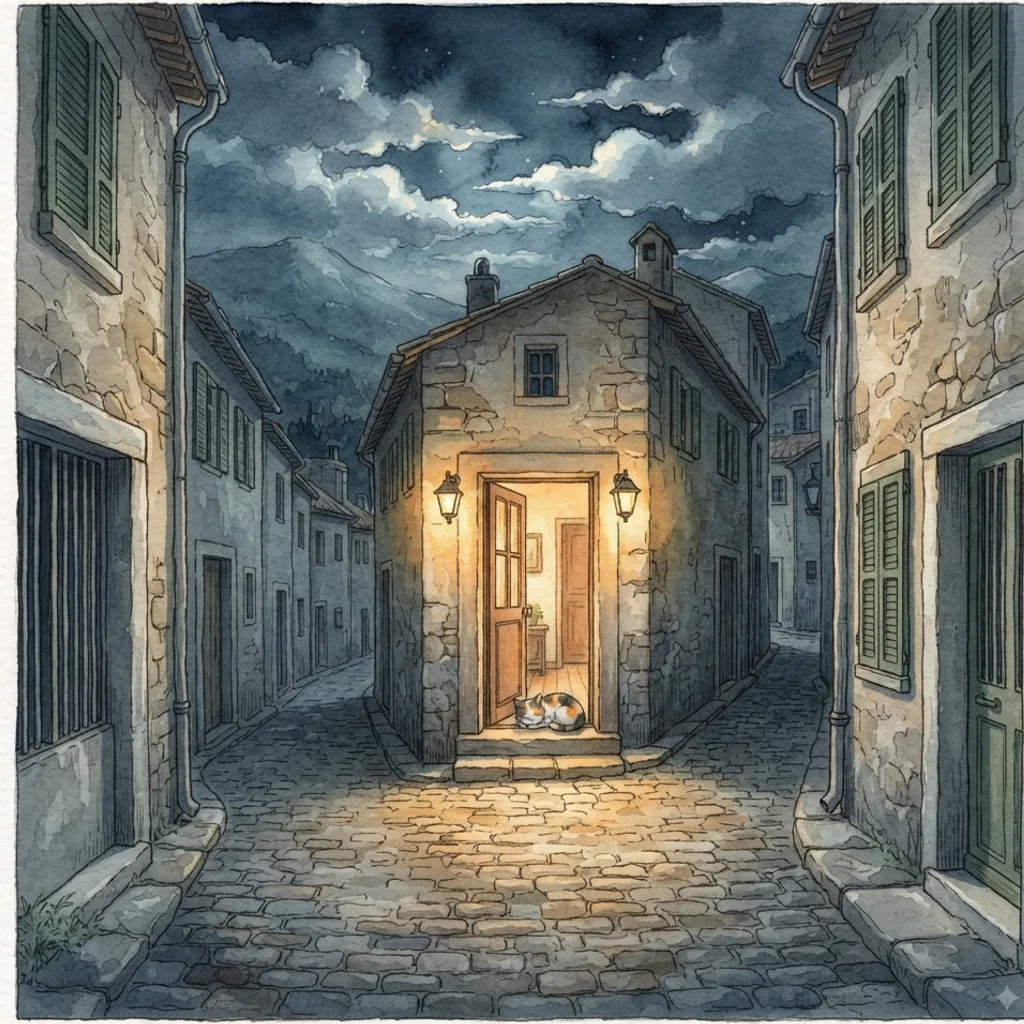 Under the Shadow of the Almighty: a painted scene illustrating Psalms 91.